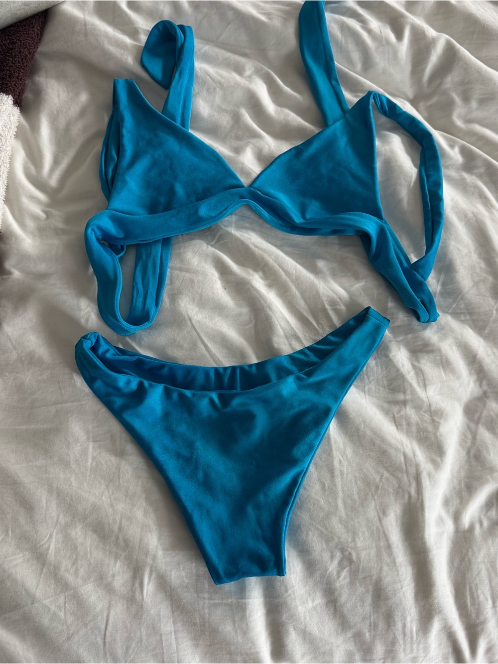 LANI + LAYLA Bright Teal Blue Two-Piece Bikini